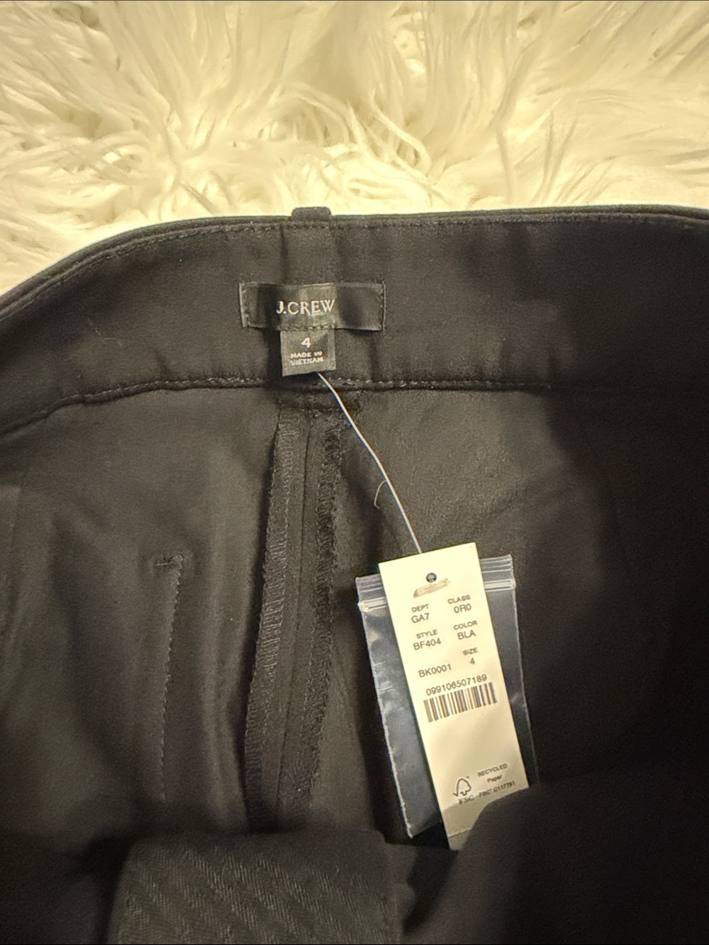 J. Crew Black High-Waist Wide Leg Pants size 4 inseam 25” brand new - Picture 5 of 9
